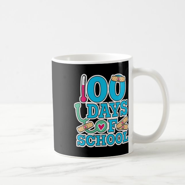 Taza De Café Enfermero 100 Días De Escuela (Derecha)