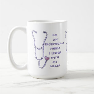 Taza De Café Enfermero cardíaco excepcional