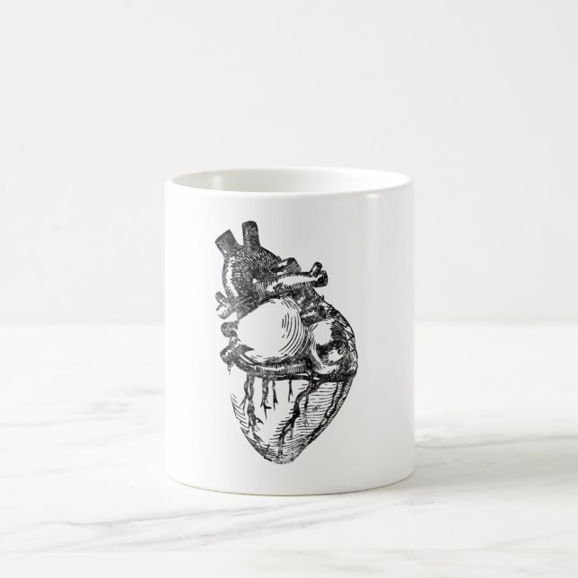 Taza De Café Enfermero de cardiología anatómico cirujano cardía (Centro)
