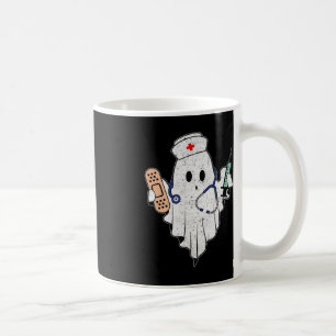Taza De Café Enfermero De Enfermería Fantasma Scrub Top Hallowe
