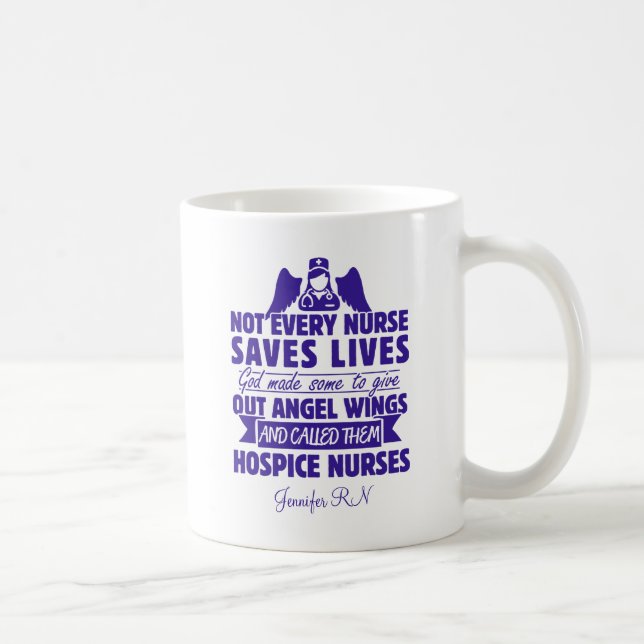 Taza De Café Enfermero de hospicio personalizado (Derecha)