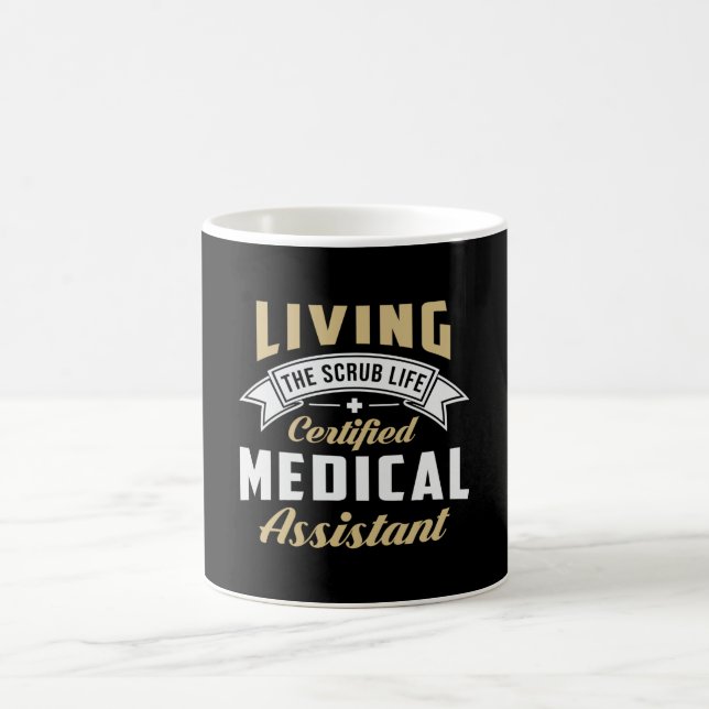 Taza De Café Enfermero de Medicina de Auxiliar Médico Certifica (Centro)