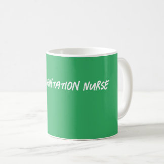 Taza De Café Enfermero de trasplante verde