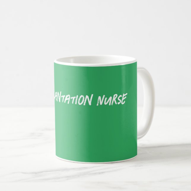 Taza De Café Enfermero de trasplante verde (Anverso derecho)