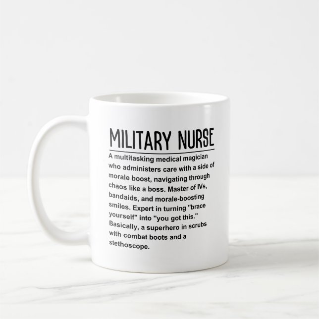 Taza De Café Enfermero militar (Izquierda)