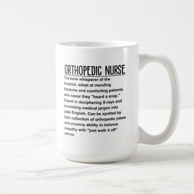 Taza De Café Enfermero ortopédico (Derecha)