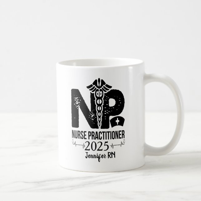 Taza De Café Enfermero Profesional Establecido Personalizado (Derecha)