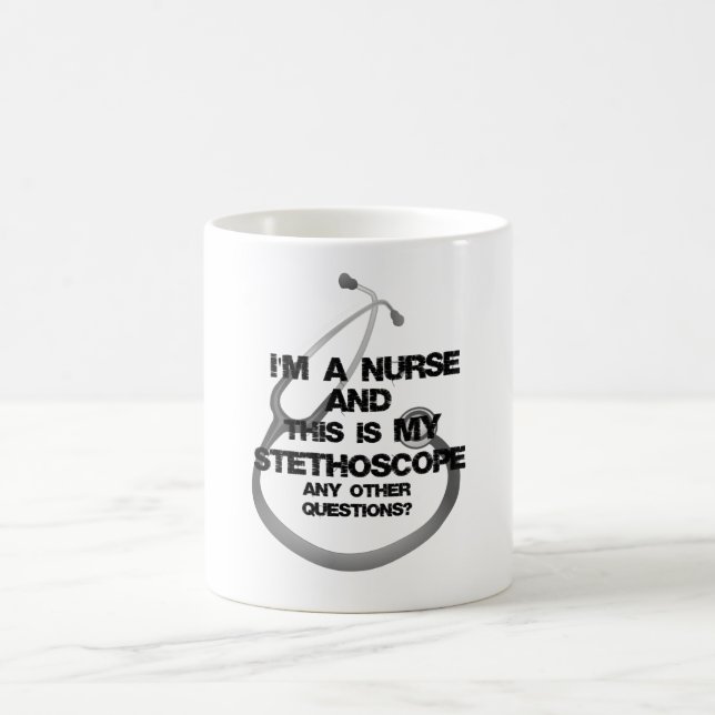 Taza De Café Enfermero y estetioscopio (Centro)