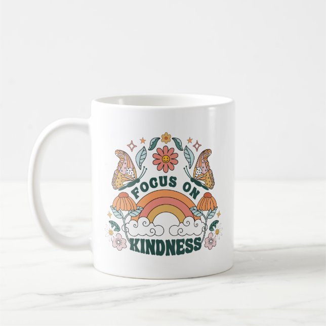 Taza De Café Enfoque en Gráfica de bondad Groovy (Izquierda)
