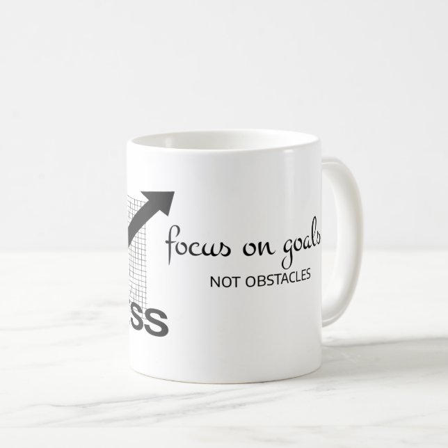 Taza De Café Enfoque en los objetivos: Inspiración motivacional (Anverso derecho)