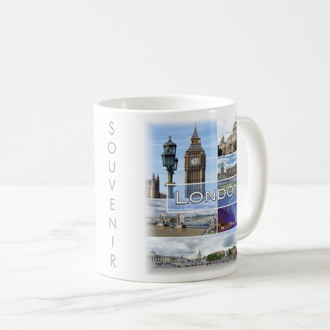 Taza De Café ENG025 LONDRES, Big Ben, Westminster, (Anverso derecho)