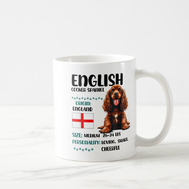 Taza De Café English Er Spaniel Origin Funny Er Spaniel Lover  (Derecha)