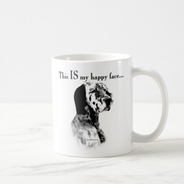 Taza De Café English Setter Happy Face (Derecha)
