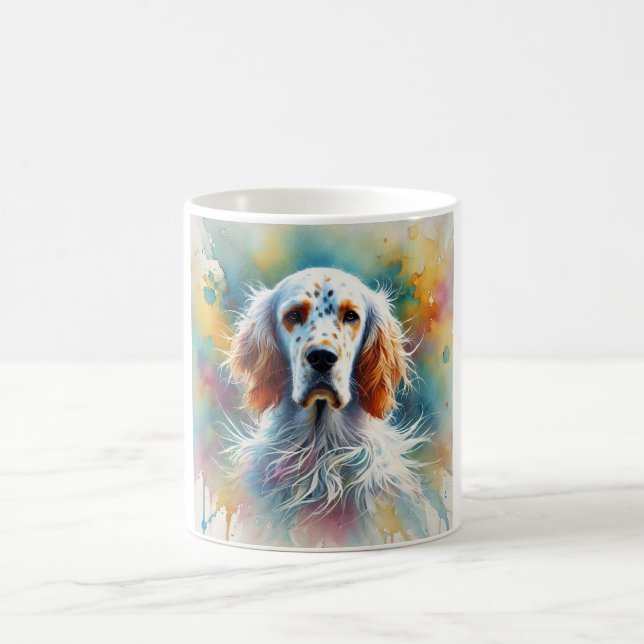 Taza De Café English Setter in Nature 060924AREF147 - Watercolo (Centro)