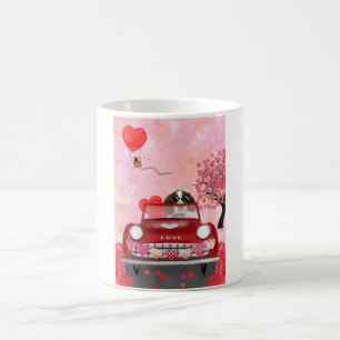 Taza De Café English Springer Spaniel Corazones de San Valentín