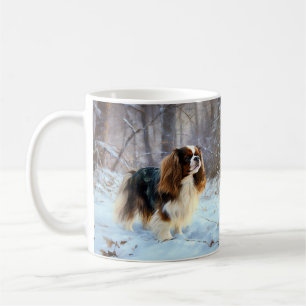 Taza De Café English Toy Spaniel Deja que nieve Navidad 