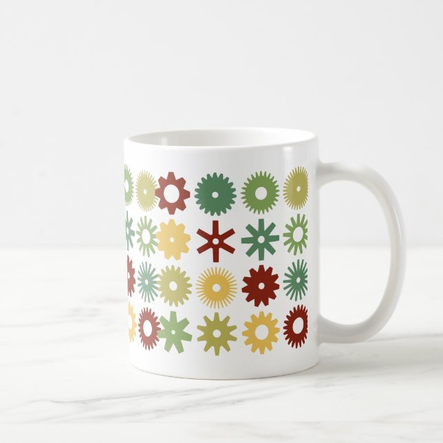 Taza De Café Engranajes - Colores 03 (Derecha)