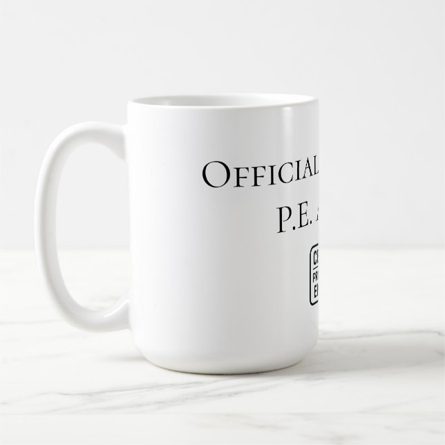 Taza De Café Enhorabuena de Ingeniero Profesional Certificado (Izquierda)