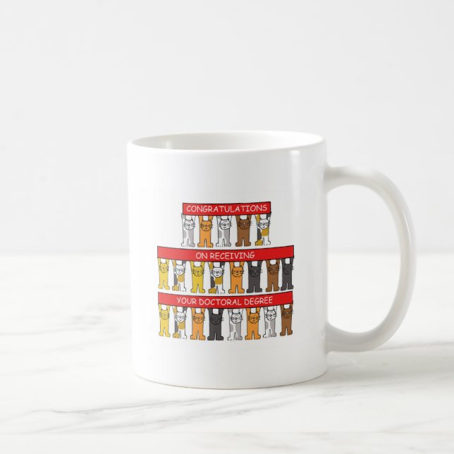 Taza De Café Enhorabuena del grado doctoral (Derecha)