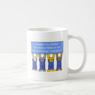 Taza De Café Enhorabuena del graduado del terapeuta profesional