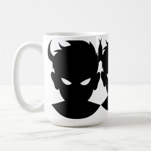 Taza De Café Enigma Etéreo: Ilustración del Chico Demonio