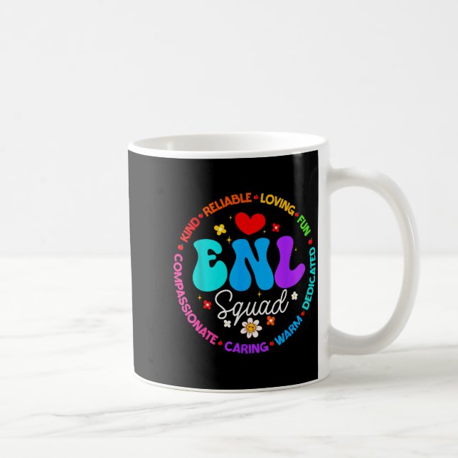 Taza De Café Enl Squad Teacher Squad English New Language Crew  (Derecha)