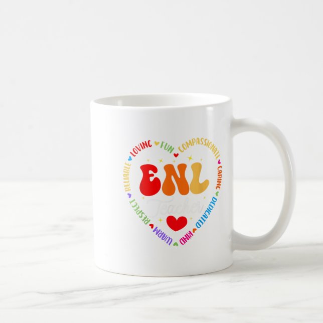 Taza De Café Enl Teacher Squad Inglés Nueva Tripulación de Idio (Derecha)