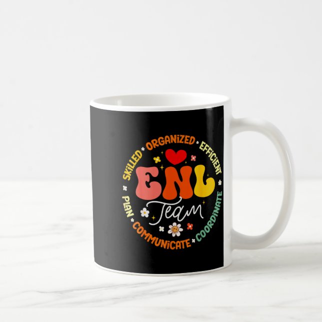 Taza De Café Enl Team Teacher English New Language Squad Crew  (Derecha)