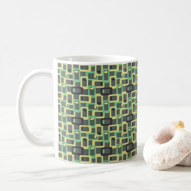 Taza De Café Enlace de cadena gris (Con donut)