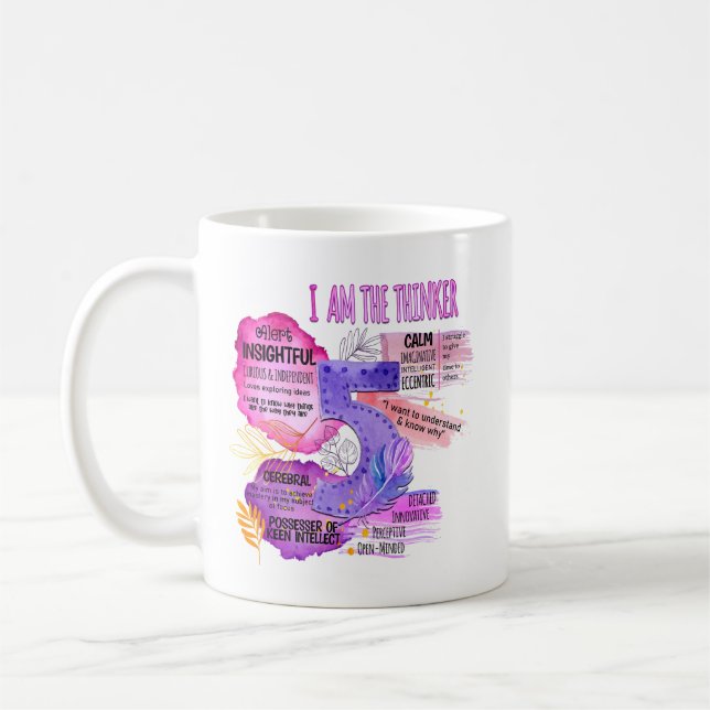 Taza De Café Enneagram Tipo 5 - Soy El Pensador (Izquierda)