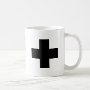 Taza De Café Ennegrezca la cruz de los primeros auxilios