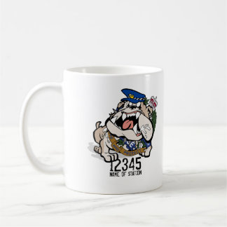 Taza de café enojada del perro de la policía de NT