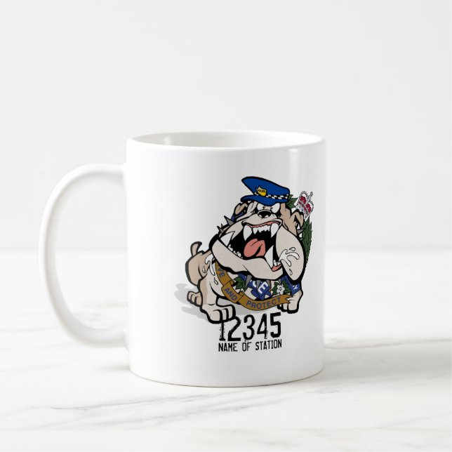 Taza de café enojada del perro de la policía de NT (Izquierda)