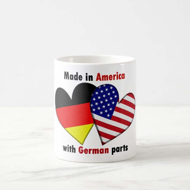 Taza De Café enojado en América con las piezas alemanas (Centro)