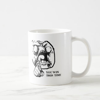 Taza De Café Enojado usted gana esta cara del vez