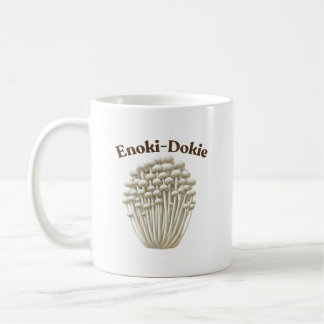 Taza De Café Enoki-Dokie Mushroom Mug