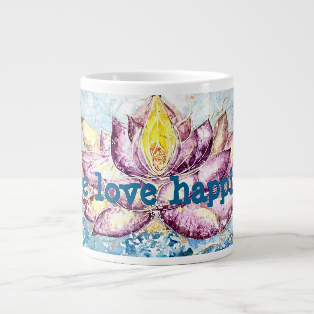 Taza de café enorme del arte de Lotus de la (Frente)
