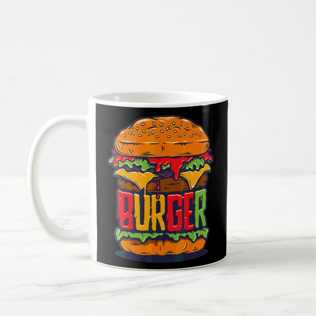 Taza De Café Enorme hamburguesa Cheeseburger Restaurant Burger (Izquierda)