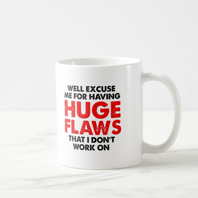 Taza De Café Enormes defectos Funny Mugs (Derecha)