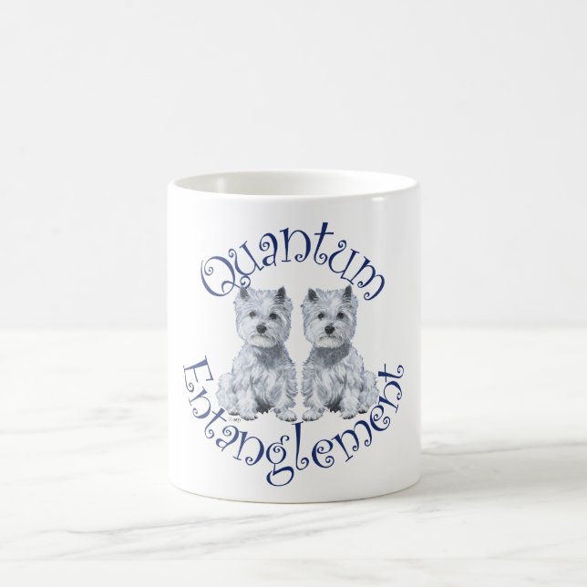 Taza De Café Enredo Cuántico de Westies (Centro)