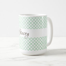 Taza De Café Enrejado de enredadera verde personalizado