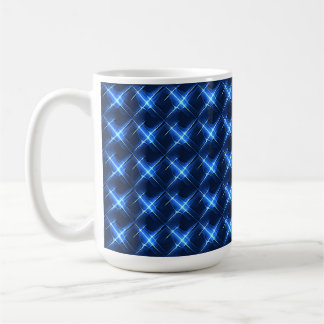 Taza De Café Enrejado de luz de estrella de neón