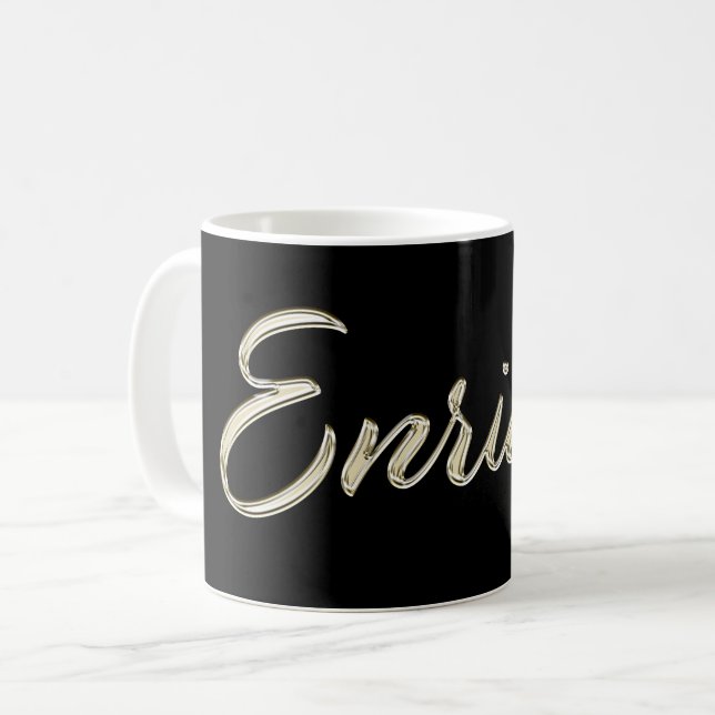 Taza De Café Enrique Name whitegold Tasse Teetasse Kaffeetasse (Anverso izquierdo)
