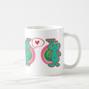 Taza De Café Enrrollado divertido dulce de la diversión linda