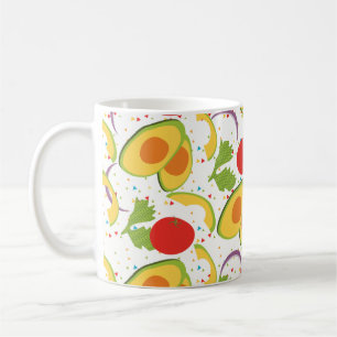 Taza De Café Ensalada De Aguacate Tomate Patrón De Verdor
