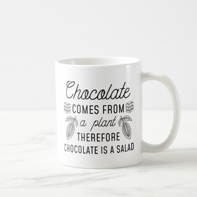 Taza De Café Ensalada de chocolate (Derecha)