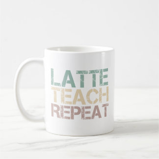 Taza De Café Enseña a Repetir Café Latte Cita Divertida de Maes