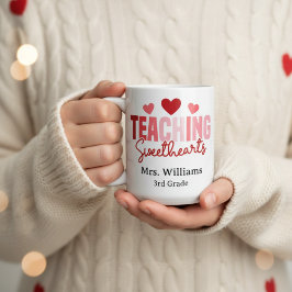 Taza De Café Enseñando Corazones Regalo Personalizado para el D