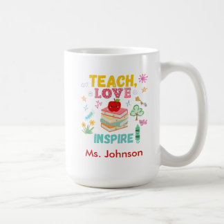 Taza De Café Enseñanza, amor, Inspire Mug - regalo perfecto par