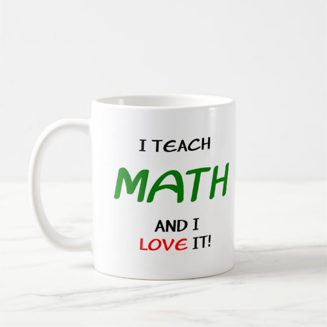 Taza De Café enseñanza de matemáticas y amor (Izquierda)